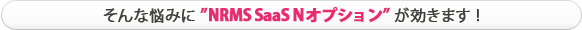 そんな悩みに ”NRMS SaaS Nオプション” が効きます！